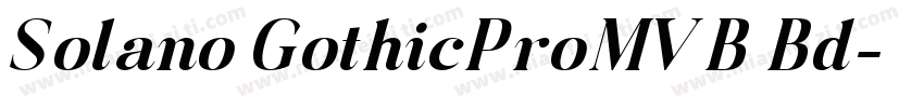 Solano GothicProMVB Bd字体转换